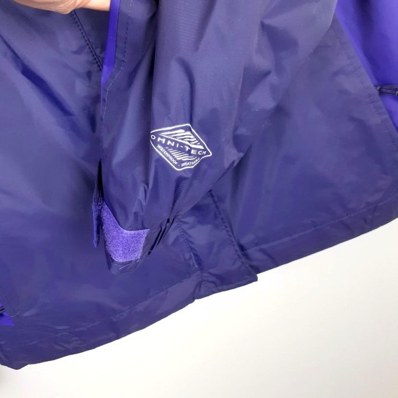 Columbia Waterproof Omnitech Rain Jacket. Size S. Purple/blue Full zip. Hood - Picture 6 of 12
